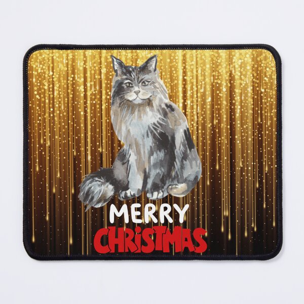 Item preview, Cute Maine Coon Cat Merry Christmas Holiday Art designed and sold by stormk10.