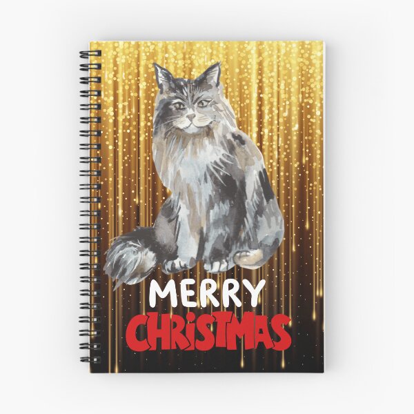 Item preview, Cute Maine Coon Cat Merry Christmas Holiday Art designed and sold by stormk10.