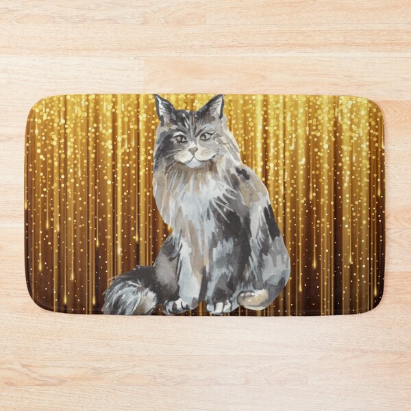 Item preview, Cute Maine Coon Cat Merry Christmas Holiday Art designed and sold by stormk10.