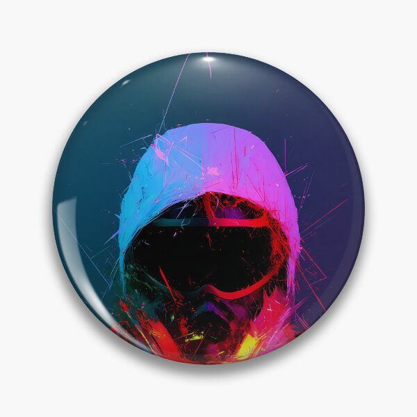 Item preview, Cyberpunk Hooded Figure Neon Goggles Art designed and sold by Lunat1kk.