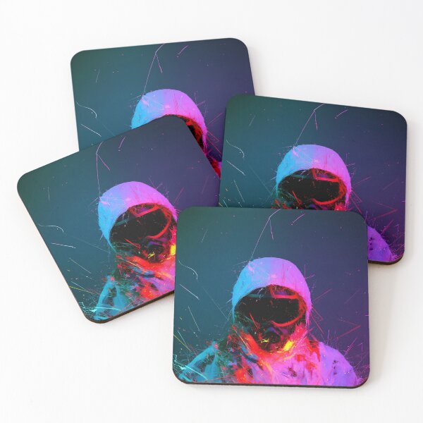 Item preview, Cyberpunk Hooded Figure Neon Goggles Art designed and sold by Lunat1kk.