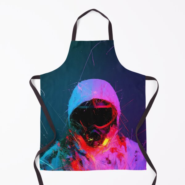 Item preview, Cyberpunk Hooded Figure Neon Goggles Art designed and sold by Lunat1kk.