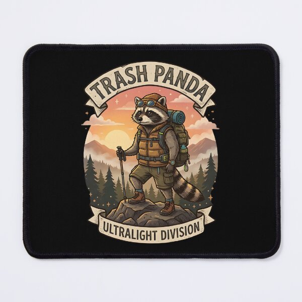 Item preview, Trash Panda Ultralight Division – Hiking Raccoon Outdoor & Camping Design designed and sold by Fuechse.