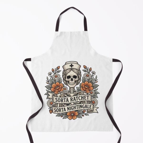Item preview, Sorta Ratchet Sorta Nightingale Floral Nurse Humor designed and sold by ArtDesignTp.