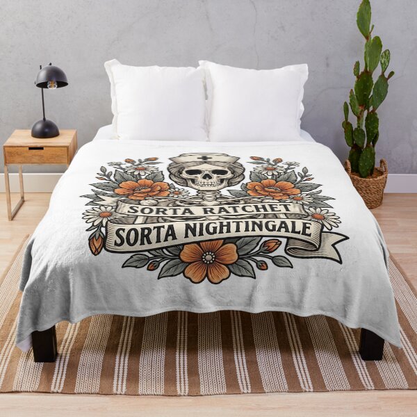 Item preview, Sorta Ratchet Sorta Nightingale Floral Nurse Humor designed and sold by ArtDesignTp.