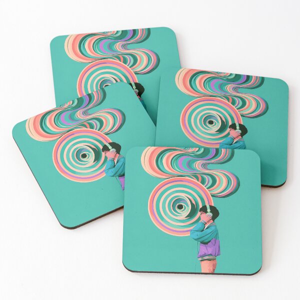 Item preview, Psychedelic Sound Waves Boy Headphones Retro Art designed and sold by Lunat1kk.