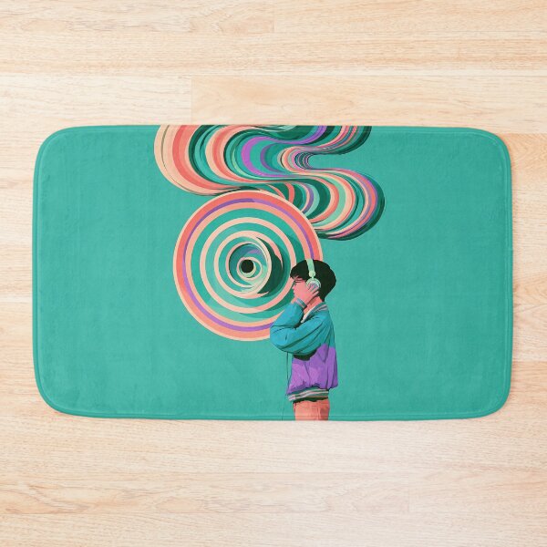 Item preview, Psychedelic Sound Waves Boy Headphones Retro Art designed and sold by Lunat1kk.