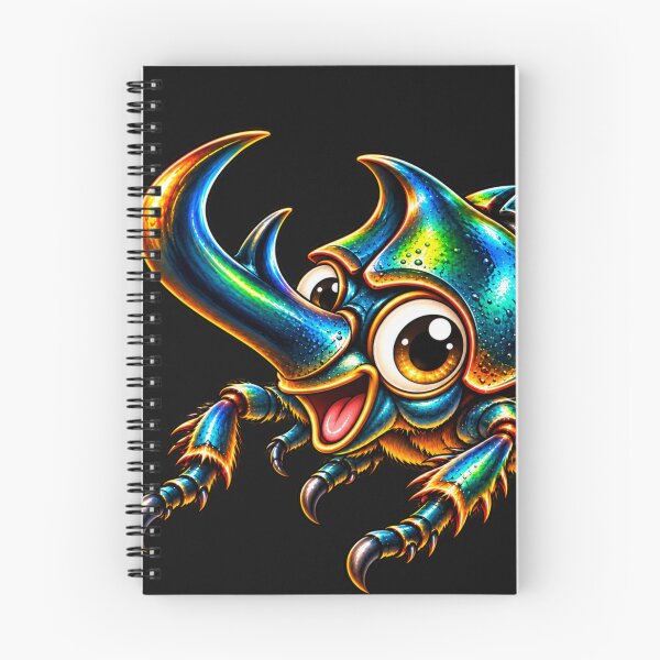 Item preview, Cute Rhinoceros Beetle Cartoon Shiny Iridescent Bug designed and sold by JanRizz.
