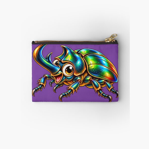 Item preview, Cute Rhinoceros Beetle Cartoon Shiny Iridescent Bug designed and sold by JanRizz.