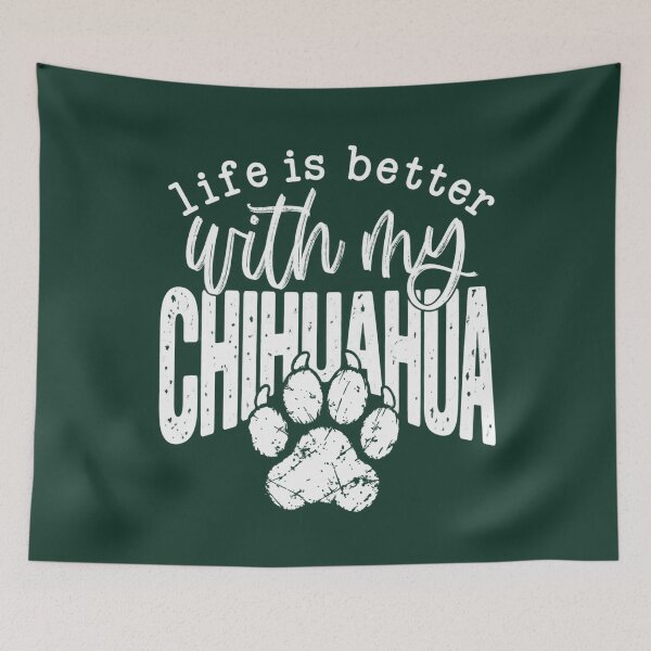 Item preview, Life Is Better With My Chihuahua Dog Lover Paw Print Art designed and sold by AmiGraph.