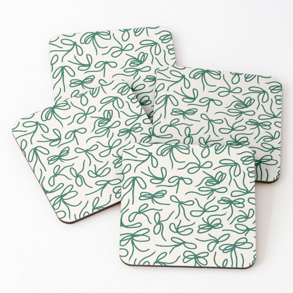 Item preview, Ribbon Bows 03 | Green Christmas Bow Pattern on Cream designed and sold by MarleneCanto.