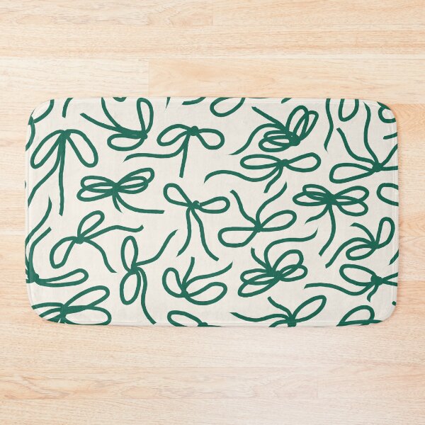Item preview, Ribbon Bows 03 | Green Christmas Bow Pattern on Cream designed and sold by MarleneCanto.