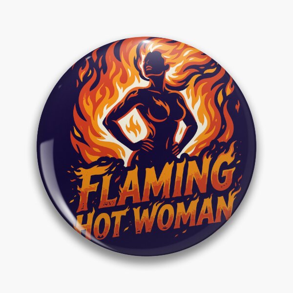 Item preview, Girl Power - Flaming Hot Woman designed and sold by luckysolo.
