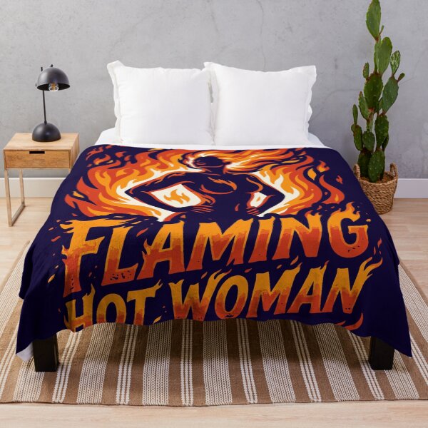 Item preview, Girl Power - Flaming Hot Woman designed and sold by luckysolo.