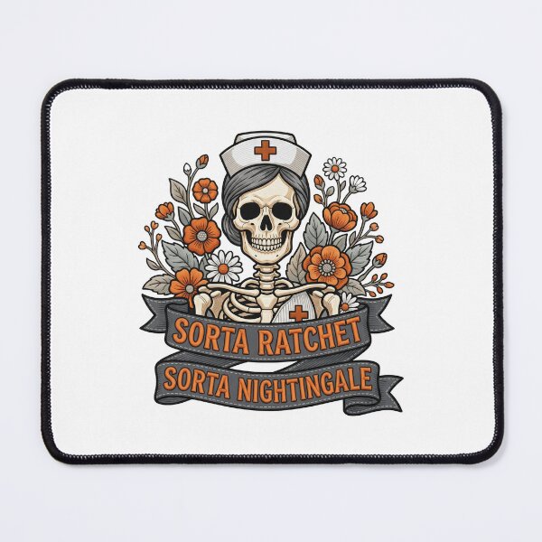 Item preview, Sorta Ratchet Sorta Nightingale Nurse Skeleton Humor designed and sold by ArtDesignTp.