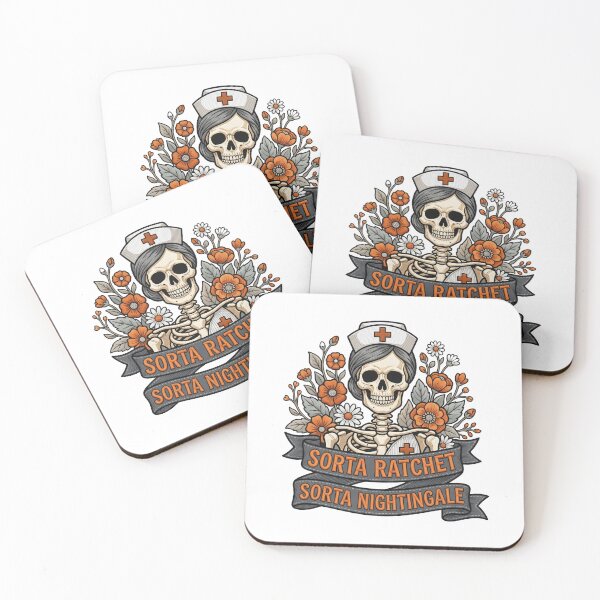 Item preview, Sorta Ratchet Sorta Nightingale Nurse Skeleton Humor designed and sold by ArtDesignTp.