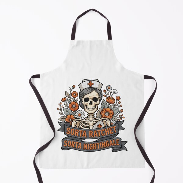 Item preview, Sorta Ratchet Sorta Nightingale Nurse Skeleton Humor designed and sold by ArtDesignTp.