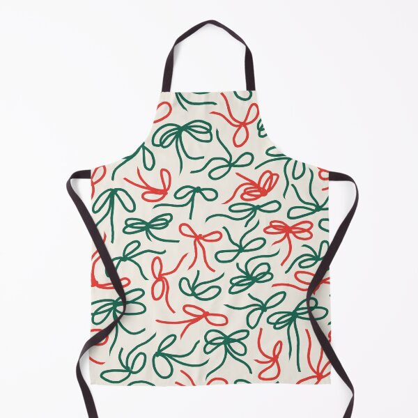 Item preview, Ribbon Bows 01 | Pink Green Coral Christmas Bow Pattern on Cream designed and sold by MarleneCanto.