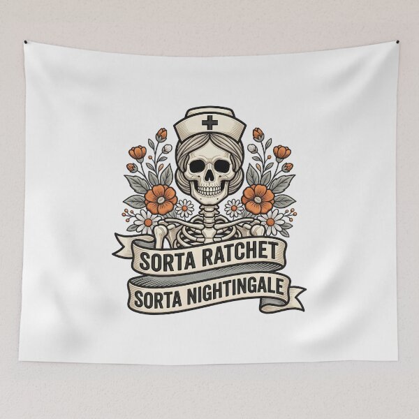 Item preview, Sorta Ratchet Sorta Nightingale Funny Nurse Floral designed and sold by ArtDesignTp.