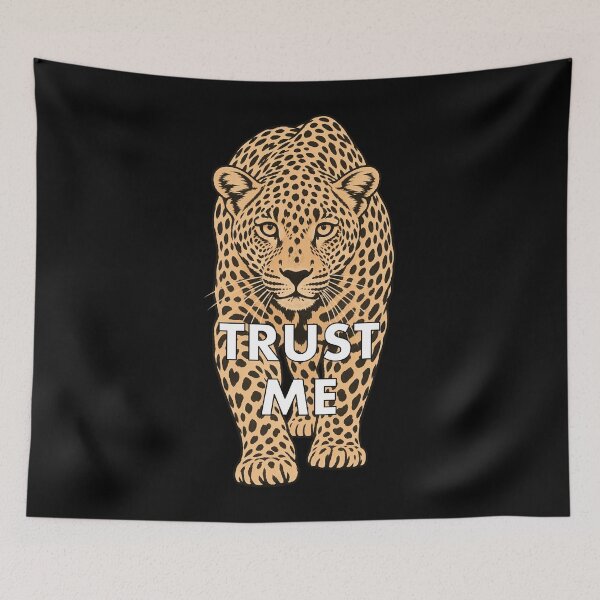 Item preview, Walking Leopard Wild Cat Trust Me Shapes Mania designed and sold by Shapes-Mania.