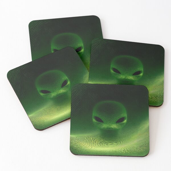 Item preview, Glowing Green Alien Textured Extraterrestrial Art designed and sold by Lunat1kk.