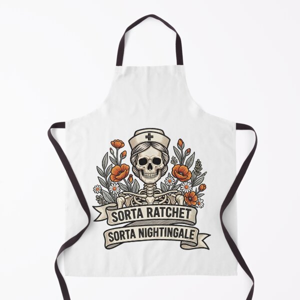 Item preview, Sorta Ratchet Sorta Nightingale Skeleton Nurse Floral designed and sold by ArtDesignTp.