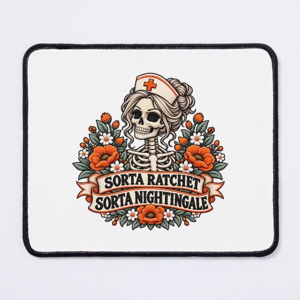 Item preview, Sorta Ratchet Sorta Nightingale Funny Skeleton Nurse designed and sold by ArtDesignTp.