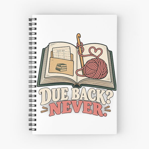 Item preview, Librarian Crochet T-Shirt – Due Back Never Funny Book Lover Gift designed and sold by OFFSHIFT1.