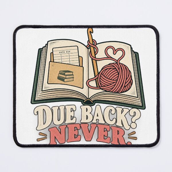 Item preview, Librarian Crochet T-Shirt – Due Back Never Funny Book Lover Gift designed and sold by OFFSHIFT1.