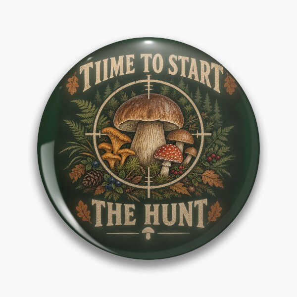 Item preview, Time to Start the Hunt – Vintage Mushroom Foraging designed and sold by Scarlett-Goods.