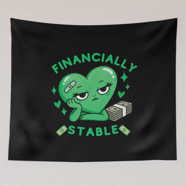 Item preview, Financially Stable Green Heart Design designed and sold by Artography Designs.