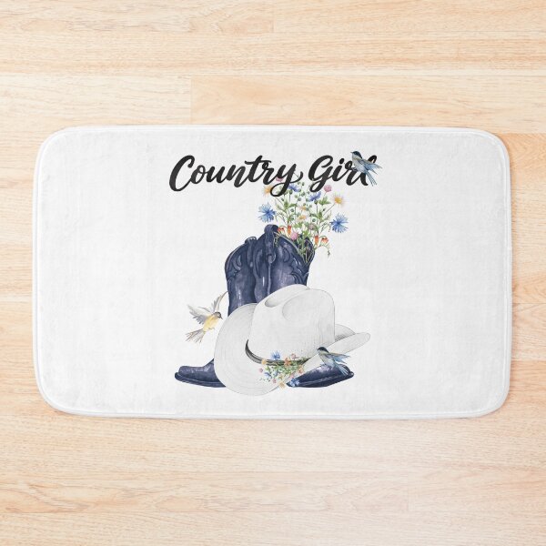 Item preview, Country Girl with Cowboy Boots, Wildflowers & Birds designed and sold by JeweledDesigns.