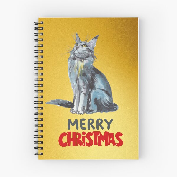 Item preview, Cute Maine Coon Cat Merry Christmas Holiday Art designed and sold by stormk10.