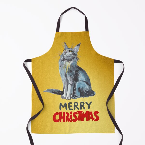 Item preview, Cute Maine Coon Cat Merry Christmas Holiday Art designed and sold by stormk10.