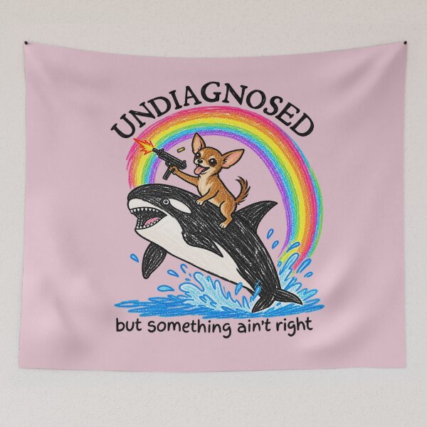 Item preview, Undiagnosed But Something Ain't Right Chihuahua Meme Art designed and sold by AmiGraph.