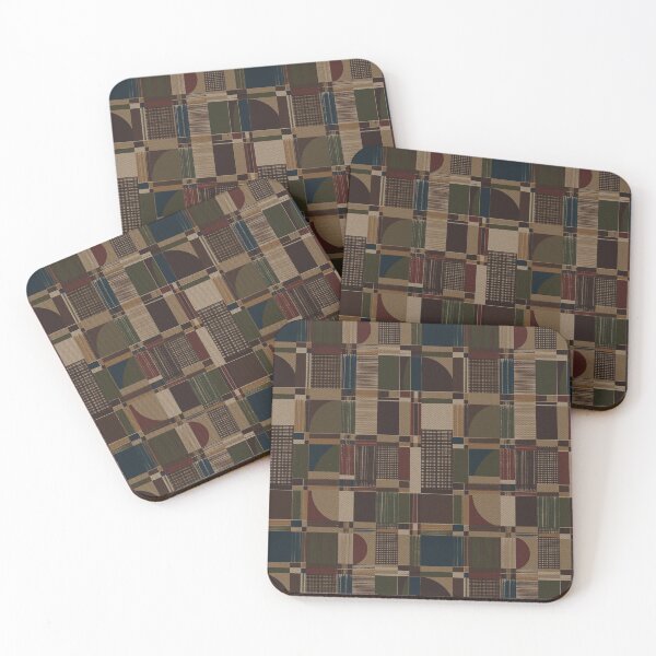 Item preview, Contemporary Geometric Patchwork – Vintage Woven Textile designed and sold by thedawndesign.