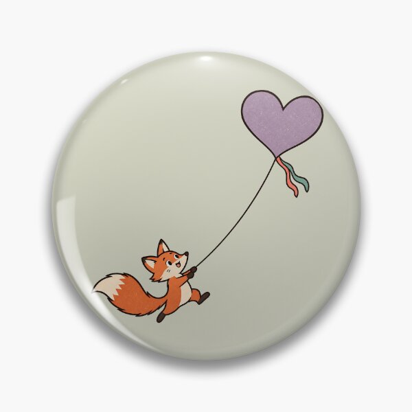 Item preview, Fox Pulled by a Giant Heart Kite designed and sold by  MAD's Recreation Studio.