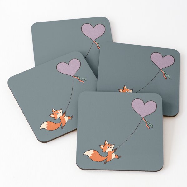 Item preview, Fox Pulled by a Giant Heart Kite designed and sold by  MAD's Recreation Studio.