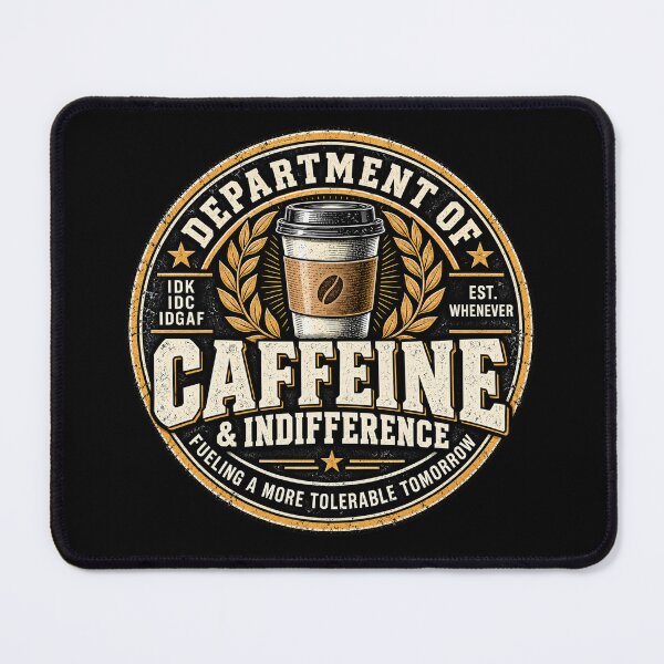 Item preview, Department of Caffeine & Indifference designed and sold by chamlogic.
