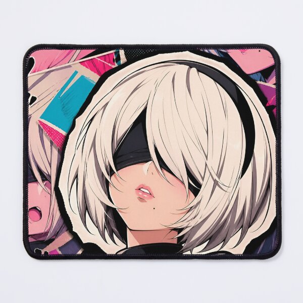 Item preview, White Haired Masked Warrior – Gothic Anime Girl Pop Art Collage designed and sold by Dyan4.