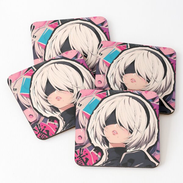 Item preview, White Haired Masked Warrior – Gothic Anime Girl Pop Art Collage designed and sold by Dyan4.