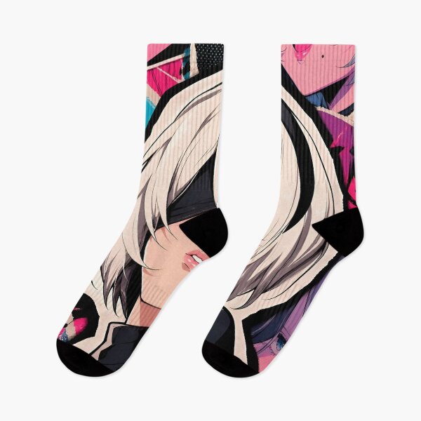 Item preview, White Haired Masked Warrior – Gothic Anime Girl Pop Art Collage designed and sold by Dyan4.