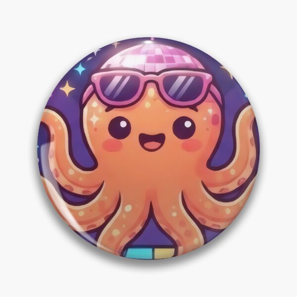 Item preview, Octopus wearing glasses on the dance floor designed and sold by Azurart2.