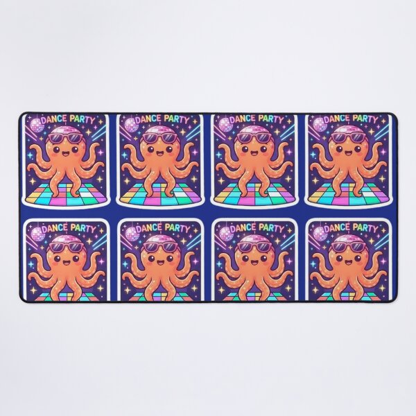 Item preview, Octopus wearing glasses on the dance floor designed and sold by Azurart2.