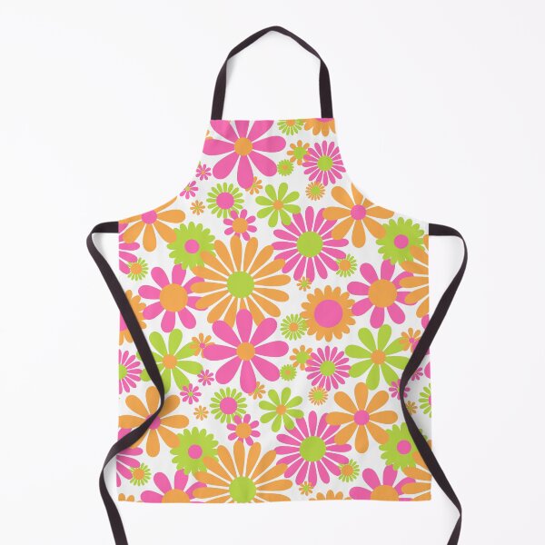 Item preview, Sunshine Day Daisies in Lime Pink + Orange designed and sold by YesterdayColl.