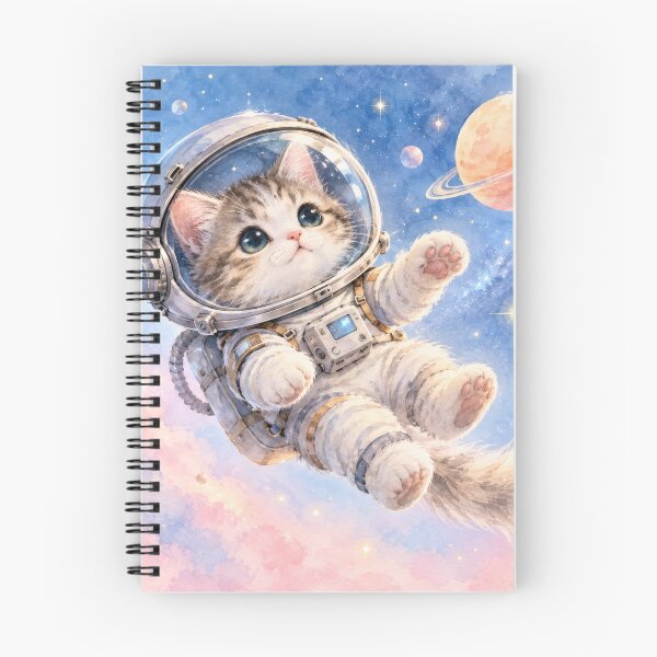 Item preview, Dreamy Astronaut Kitten in Space designed and sold by The-Library.