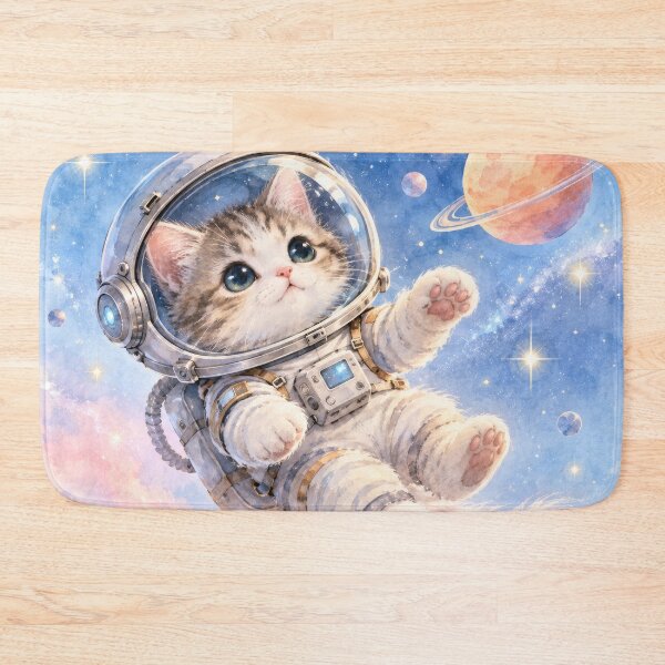 Item preview, Dreamy Astronaut Kitten in Space designed and sold by The-Library.