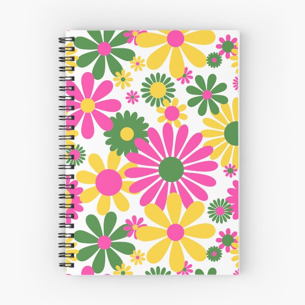 Item preview, Sunshine Day Daisies in Pink Green + Yellow designed and sold by YesterdayColl.