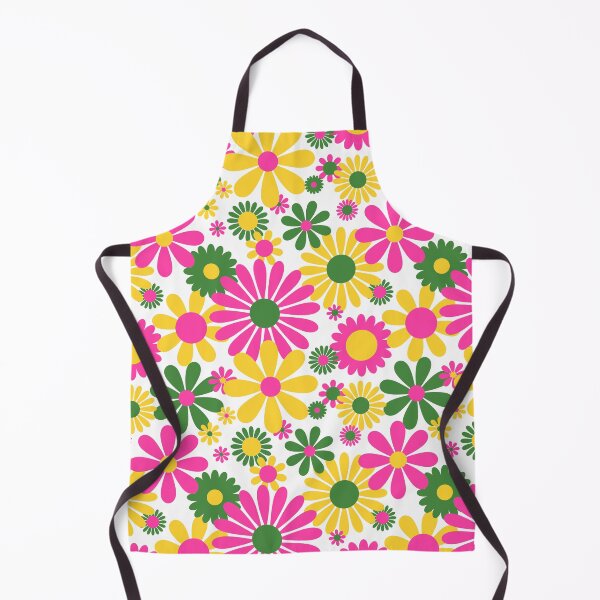 Item preview, Sunshine Day Daisies in Pink Green + Yellow designed and sold by YesterdayColl.