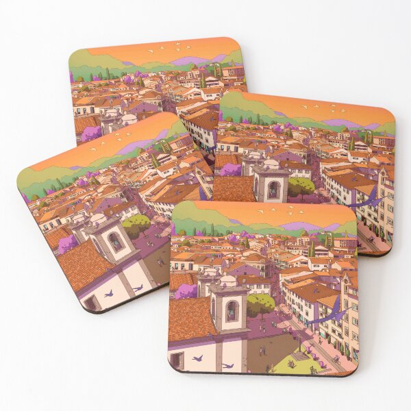 Item preview, Rooftops at Sunset designed and sold by Kelly-Artist.
